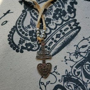 Free people suede dagger necklace